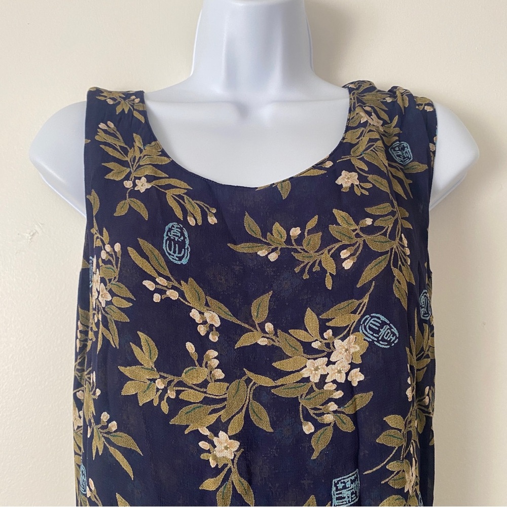 Sag Harbor Reversible Floral Maxi Dress Y2K Vintage Boho Summer Slip Dress- XL - Picture 7 of 10